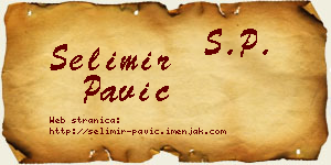 Selimir Pavić vizit kartica